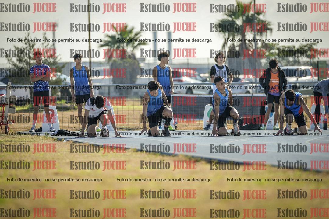Fotos de los 100 m llanos de varones