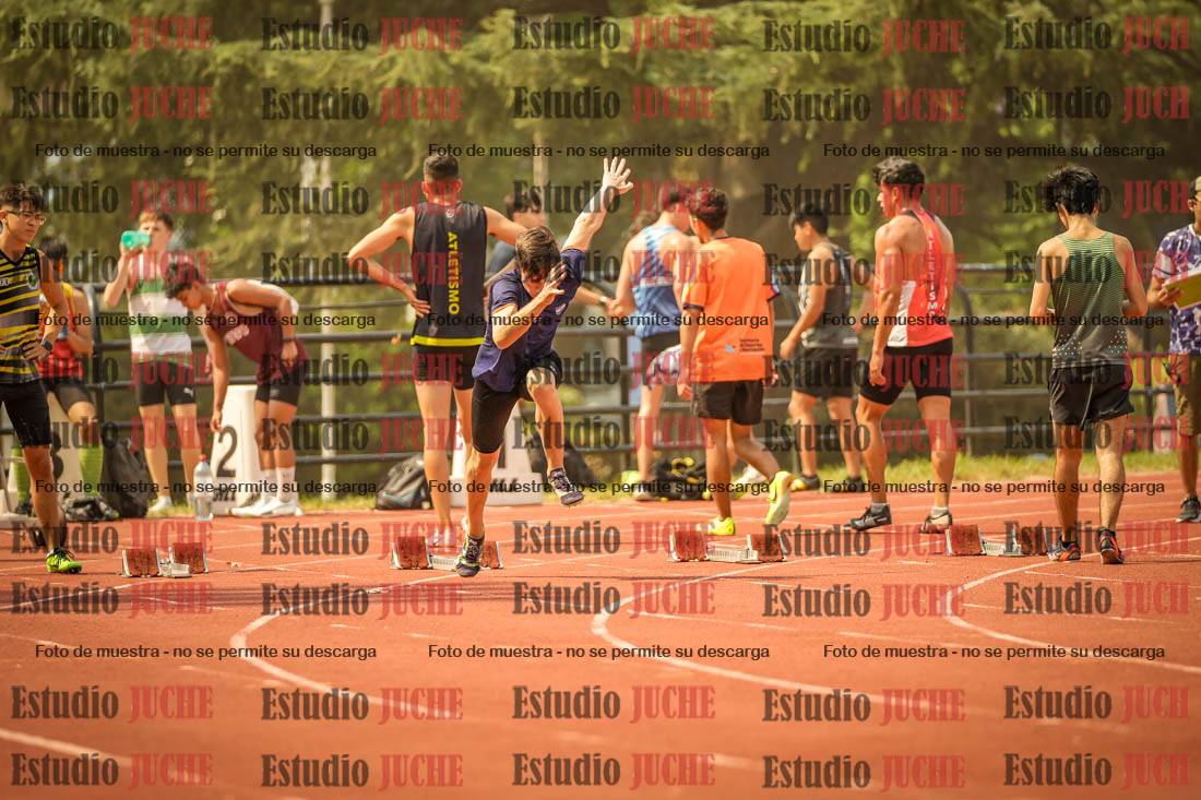 Fotos de los 100 m llanos de varones