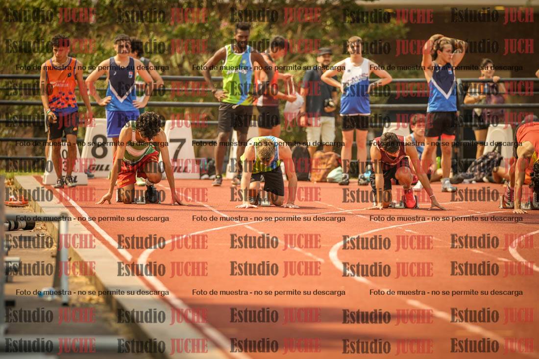 Fotos de los 100 m llanos de varones