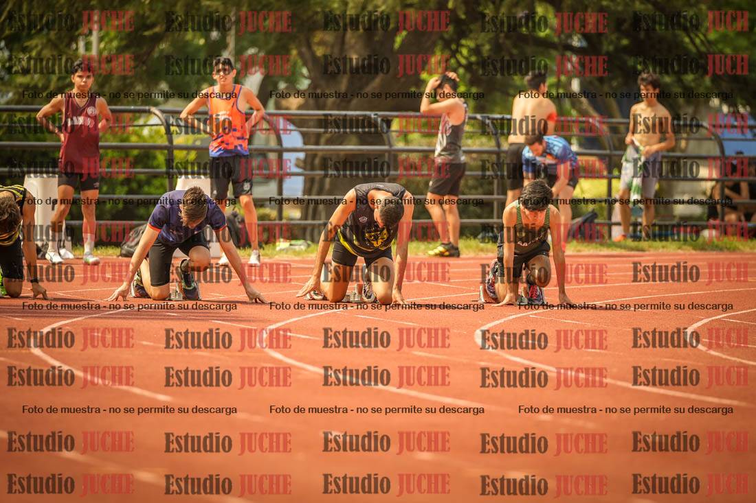 Fotos de los 100 m llanos de varones
