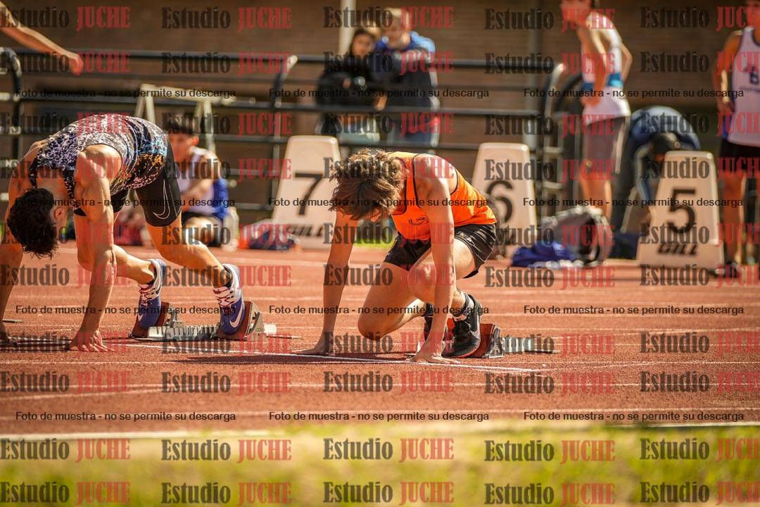 Fotos de los 100 m llanos de varones