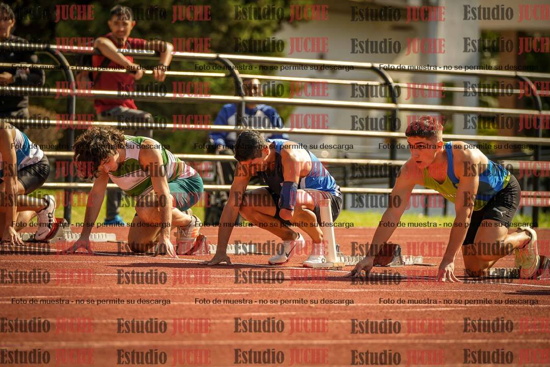 Fotos de los 100 m llanos de varones