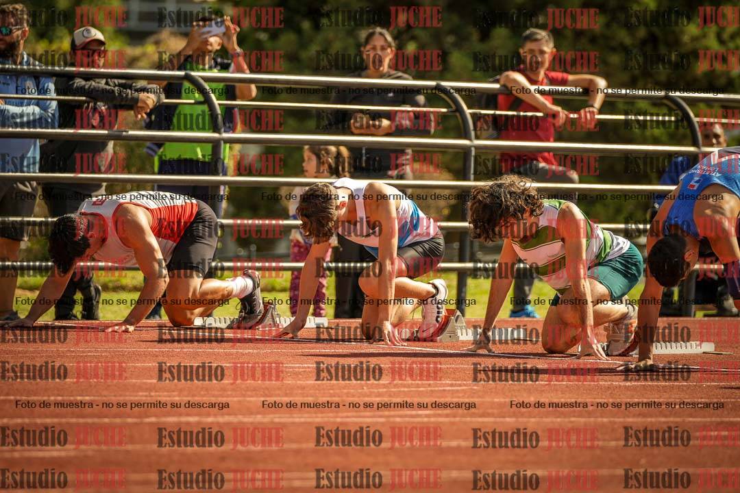 Fotos de los 100 m llanos de varones