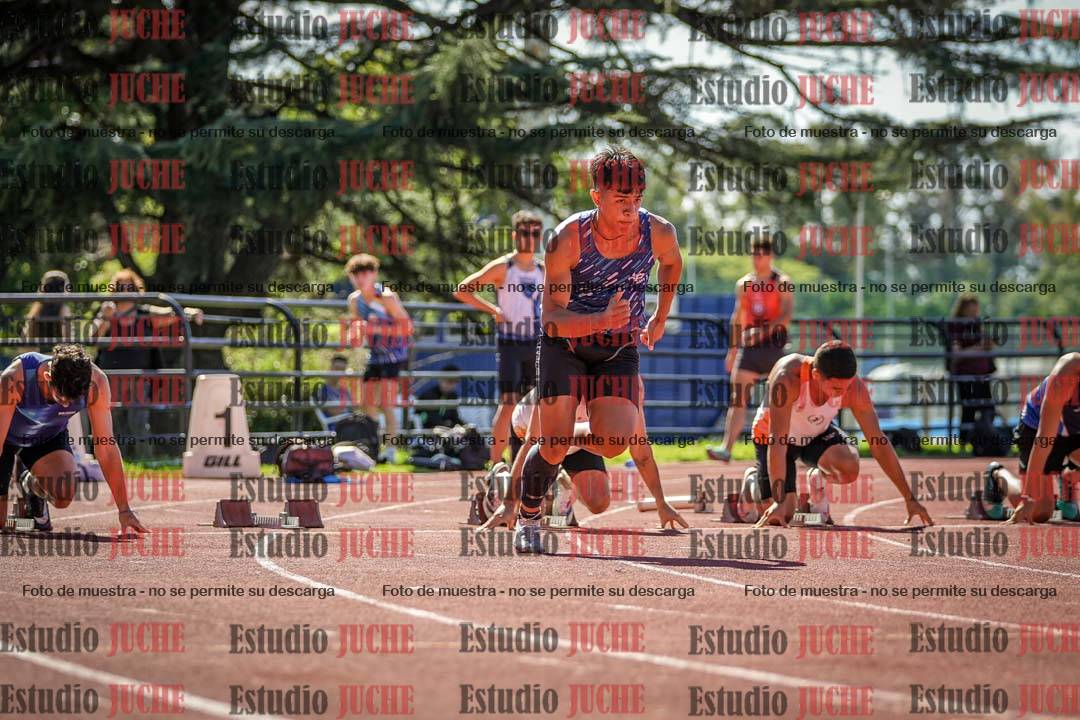 Fotos de los 100 m llanos de varones
