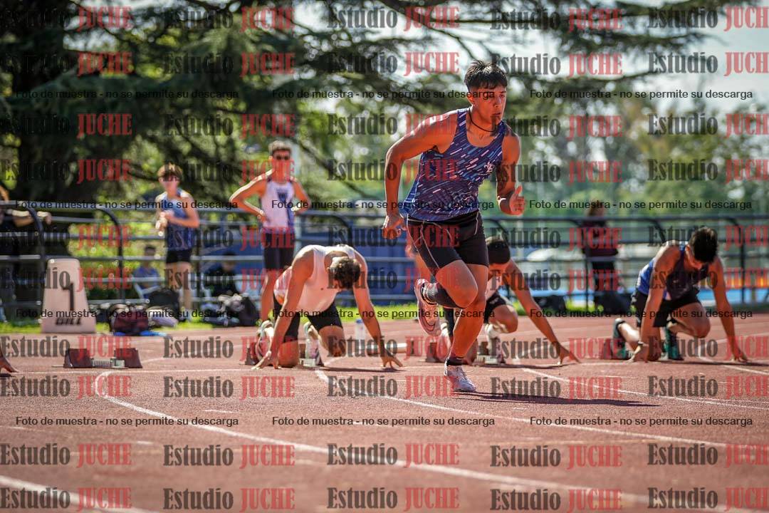 Fotos de los 100 m llanos de varones