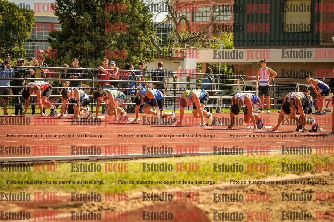 Fotos de los 100 m llanos de varones