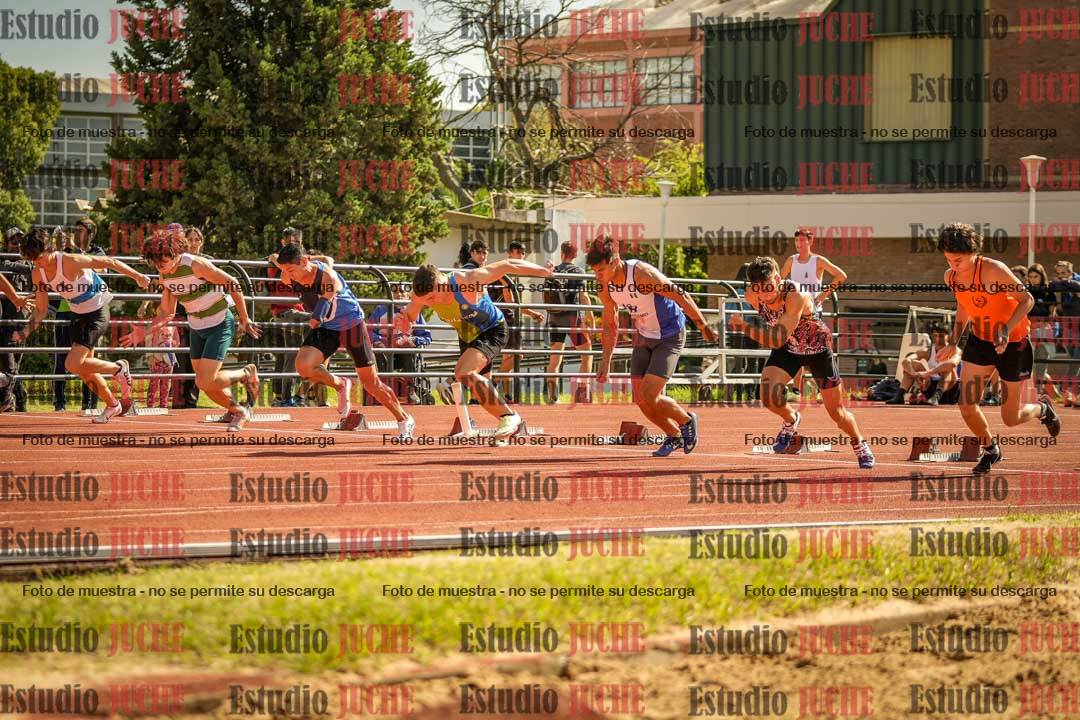Fotos de los 100 m llanos de varones