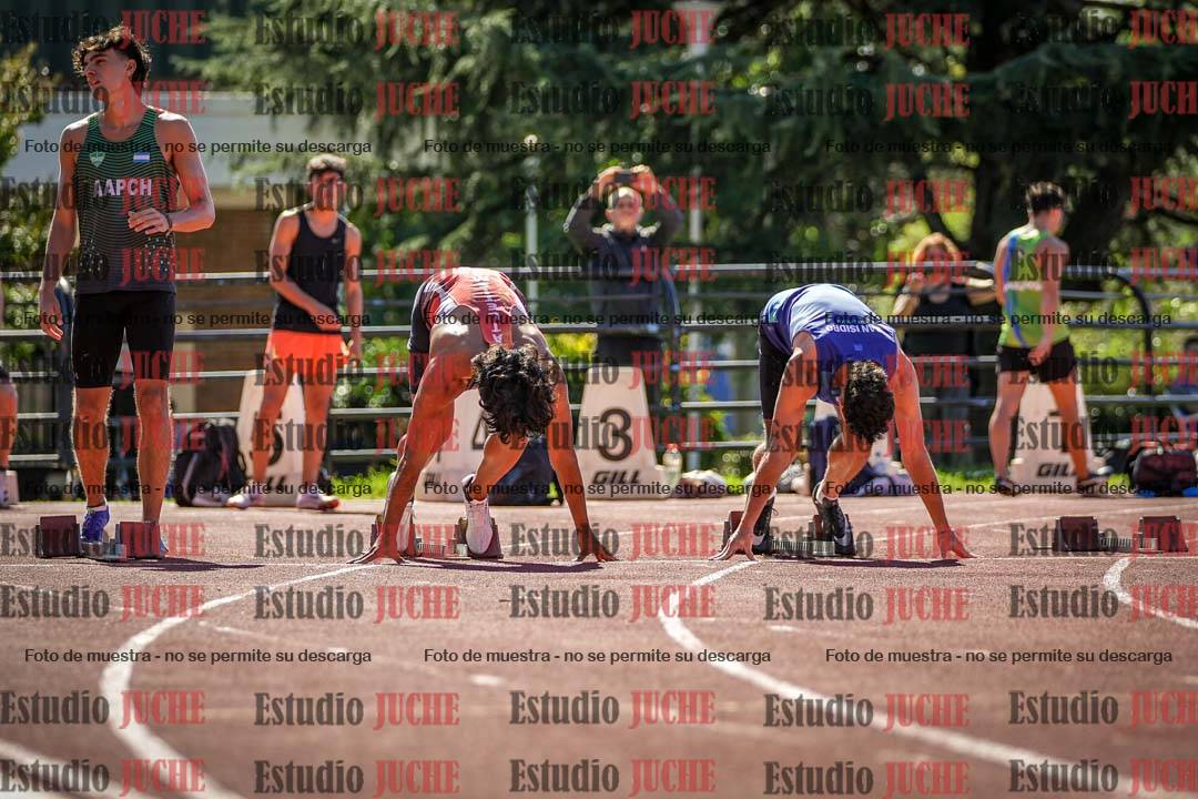 Fotos de los 100 m llanos de varones