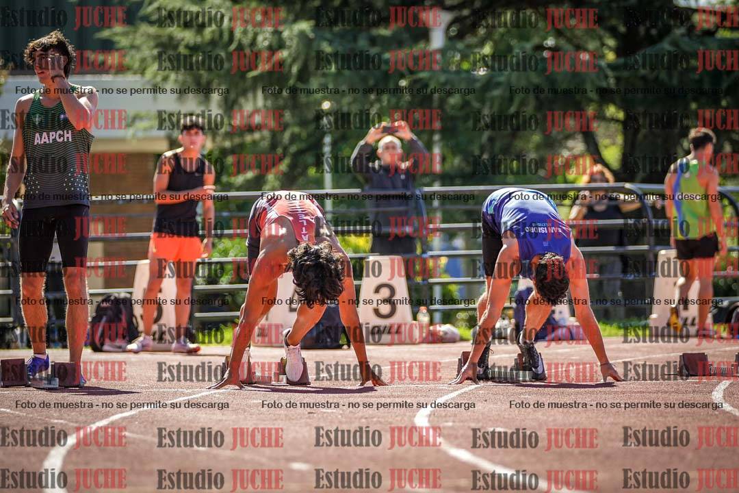 Fotos de los 100 m llanos de varones