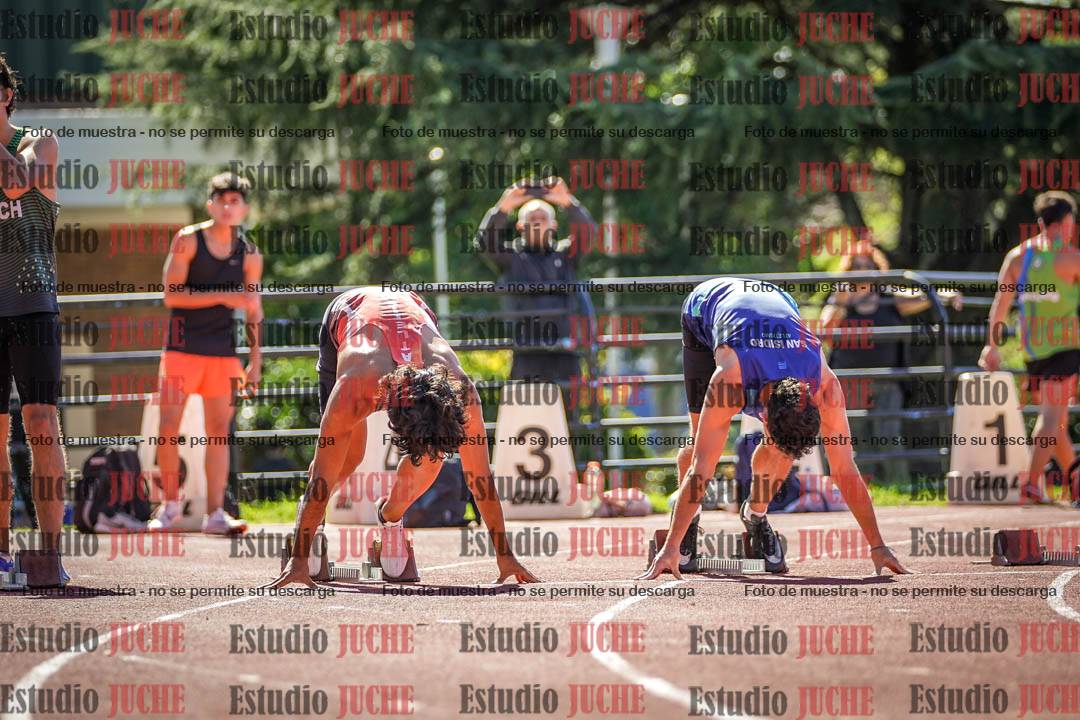 Fotos de los 100 m llanos de varones