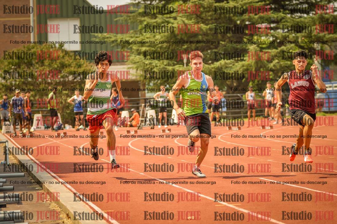 Fotos de los 100 m llanos de varones