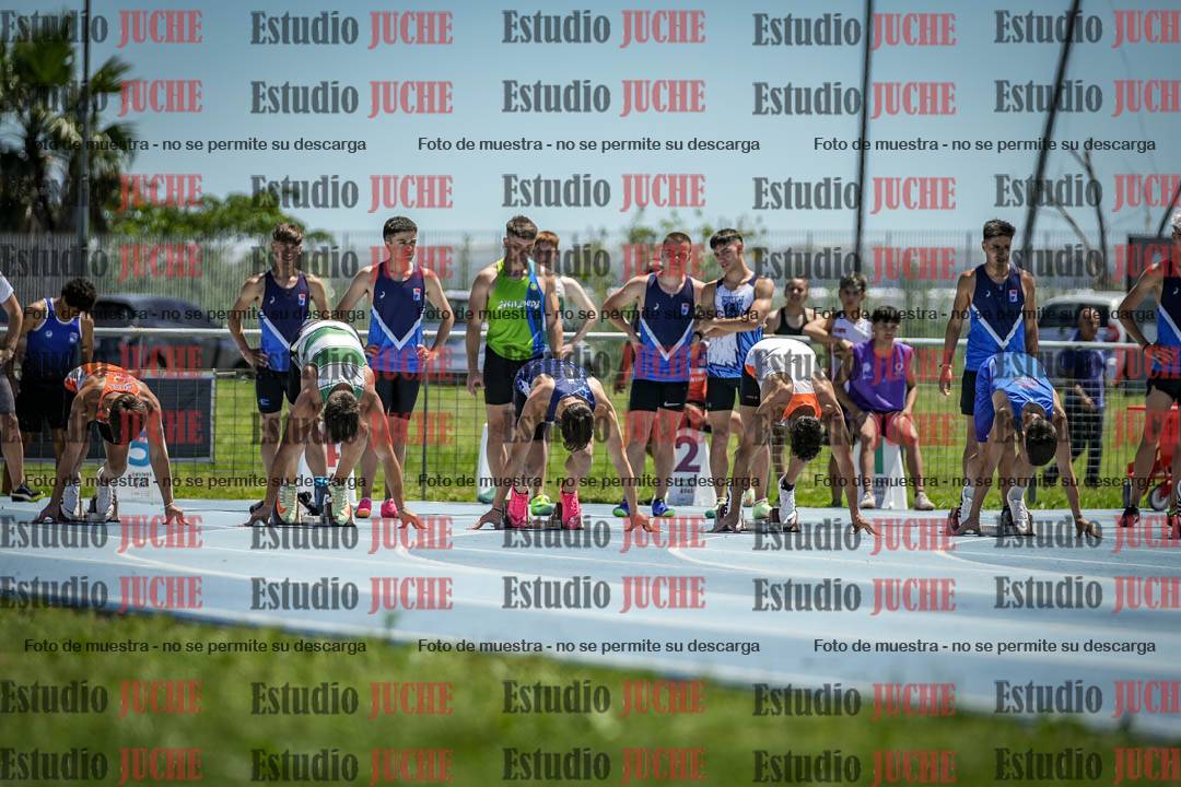 Fotos de los 100 m llanos de varones