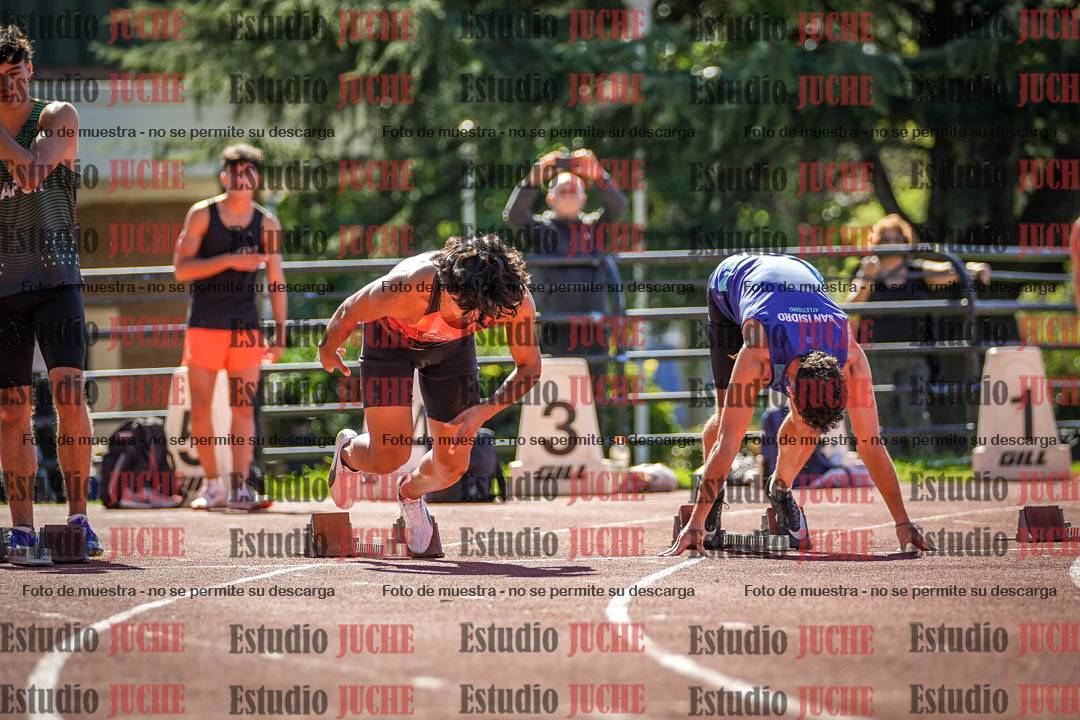 Fotos de los 100 m llanos de varones