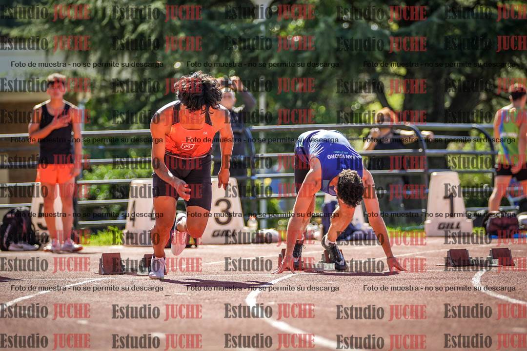 Fotos de los 100 m llanos de varones