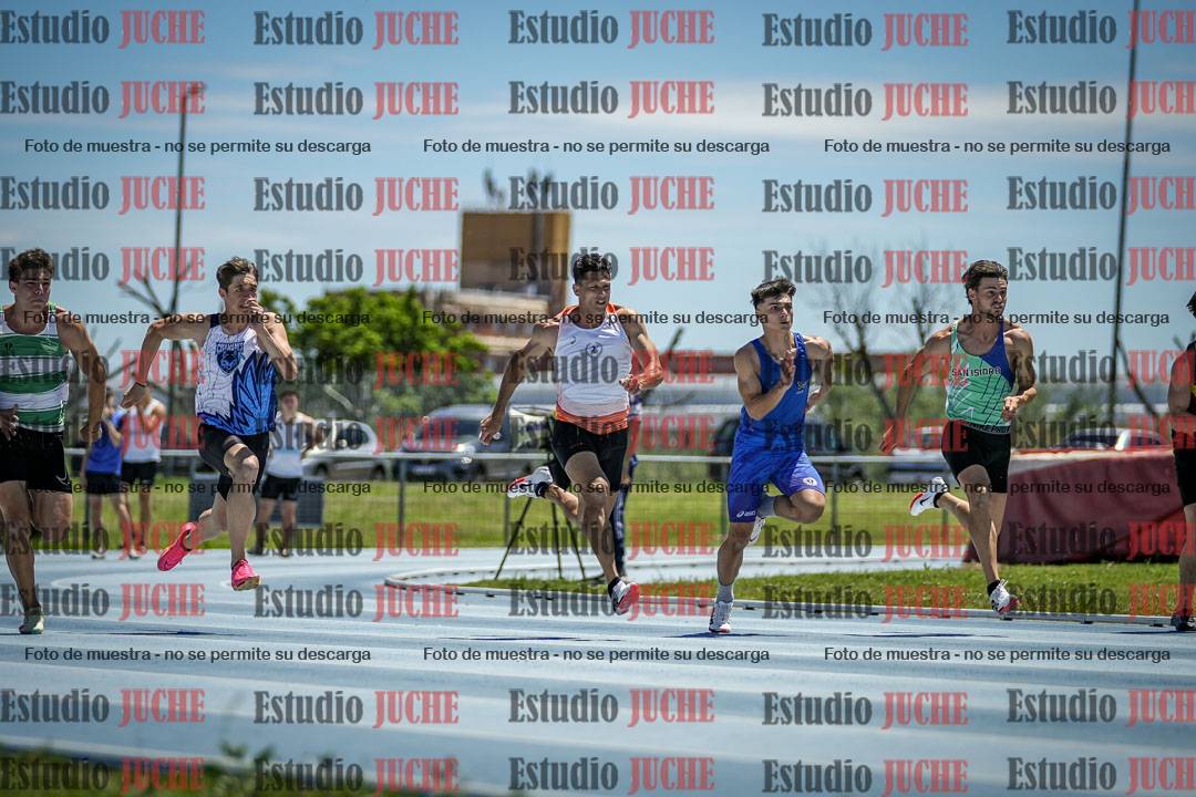 Fotos de los 100 m llanos de varones