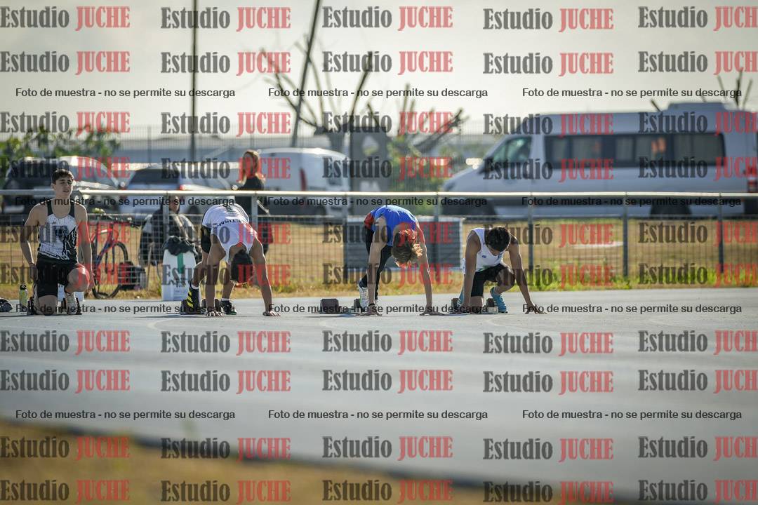 Fotos de los 100 m llanos de varones