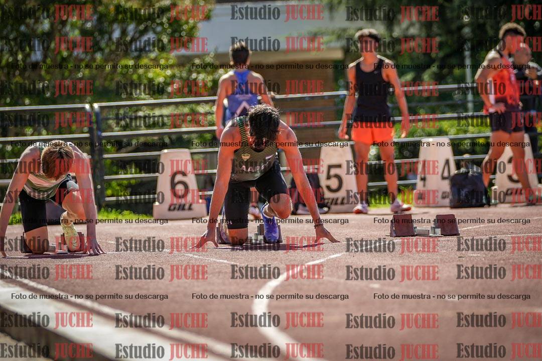 Fotos de los 100 m llanos de varones