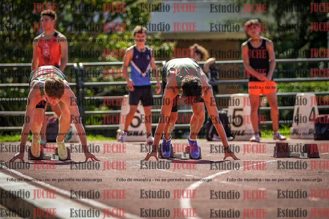 Fotos de los 100 m llanos de varones