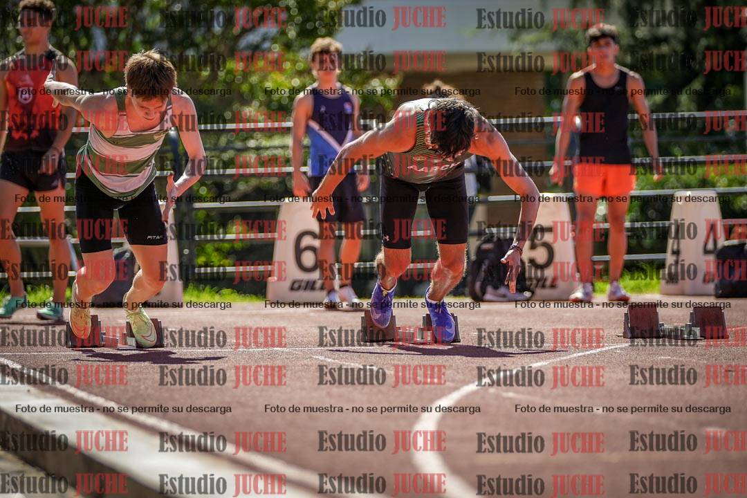 Fotos de los 100 m llanos de varones
