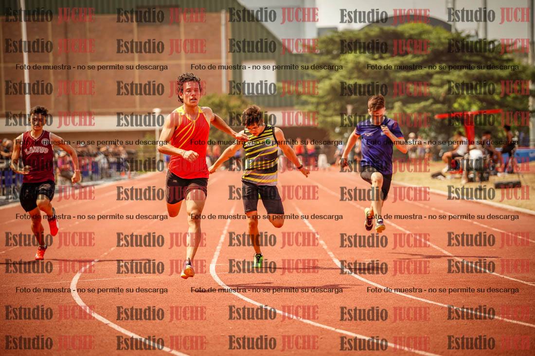 Fotos de los 100 m llanos de varones