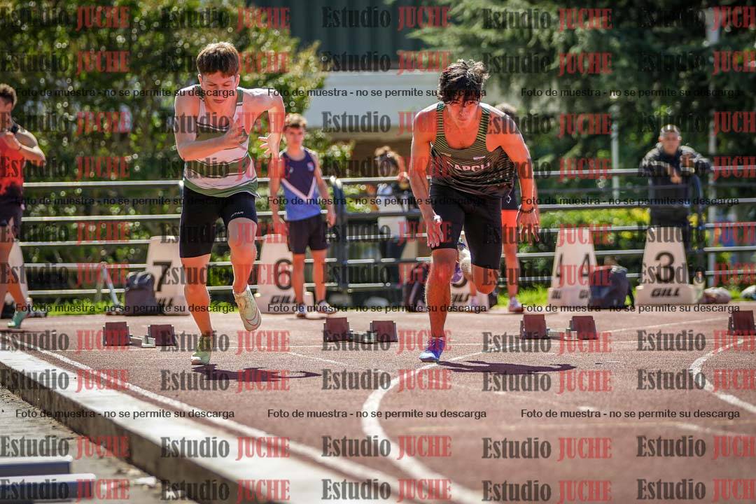 Fotos de los 100 m llanos de varones