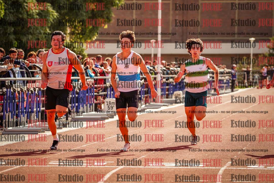 Fotos de los 100 m llanos de varones