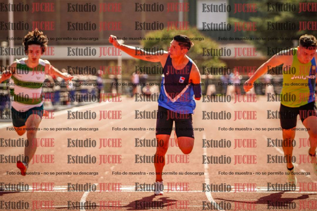Fotos de los 100 m llanos de varones