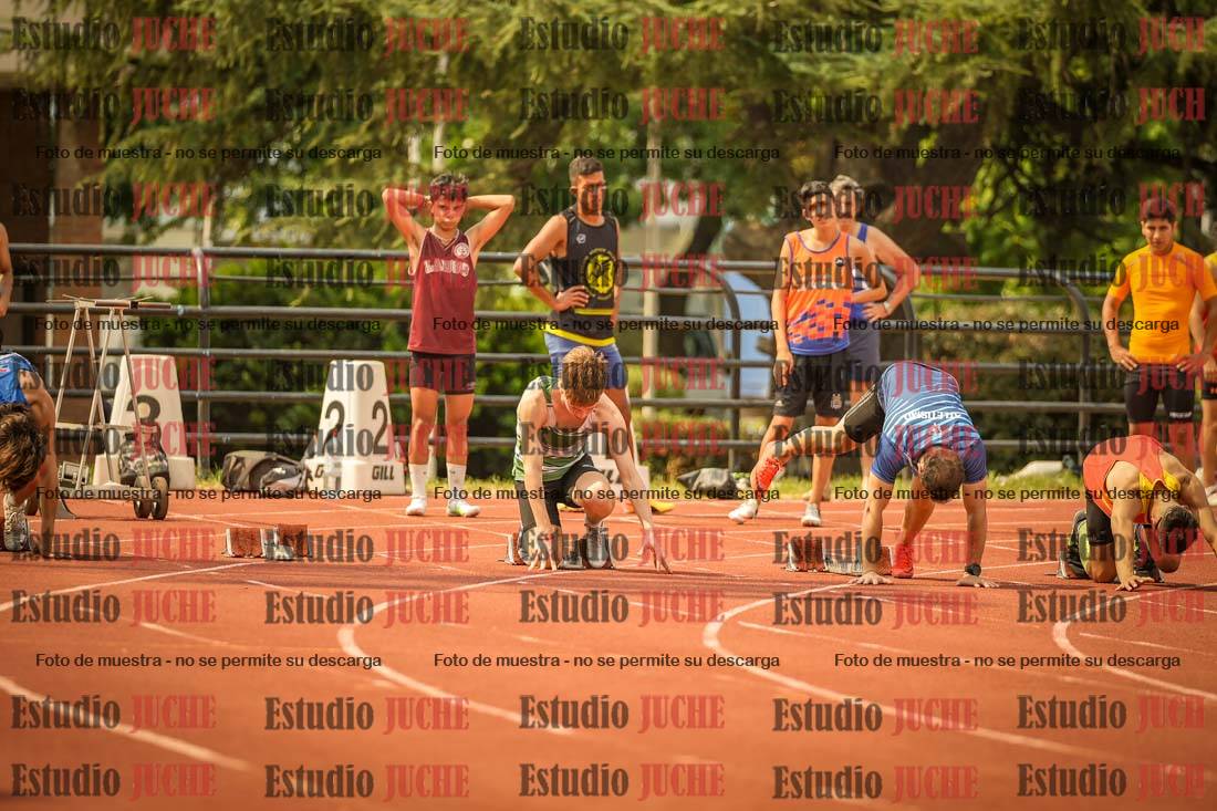 Fotos de los 100 m llanos de varones