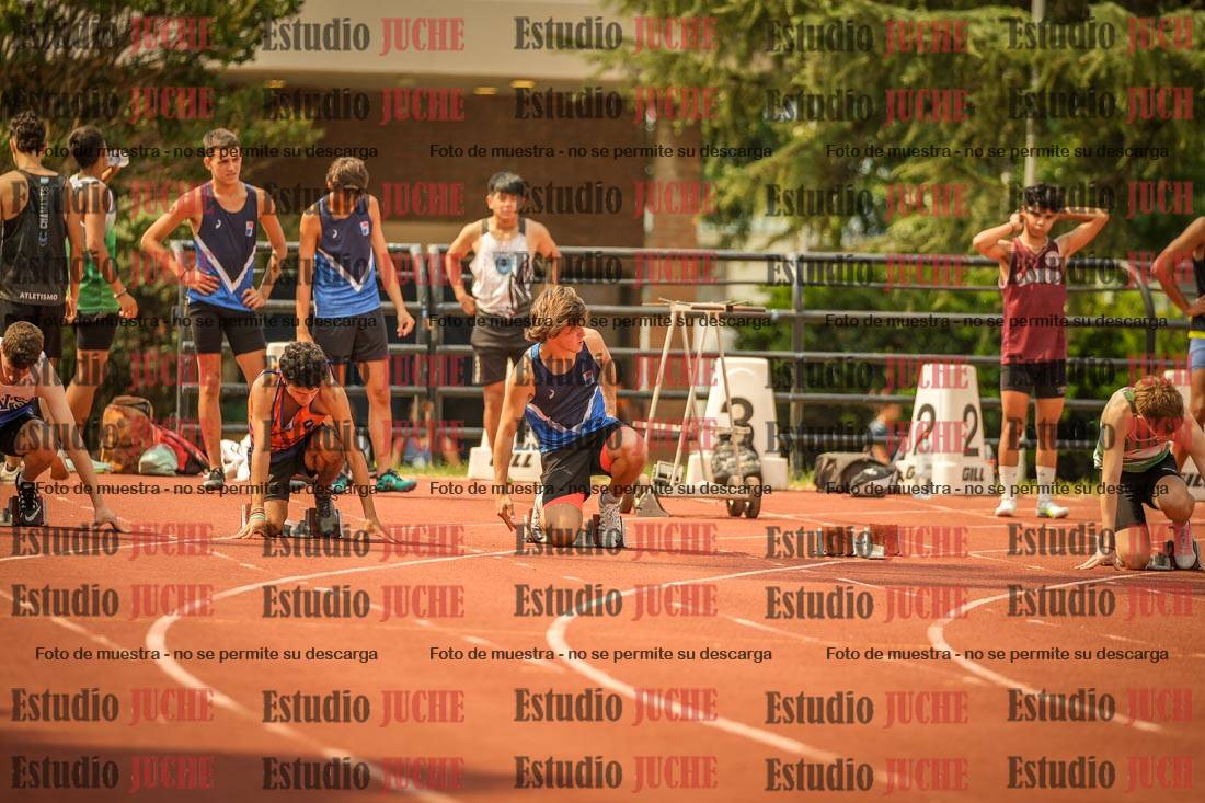 Fotos de los 100 m llanos de varones