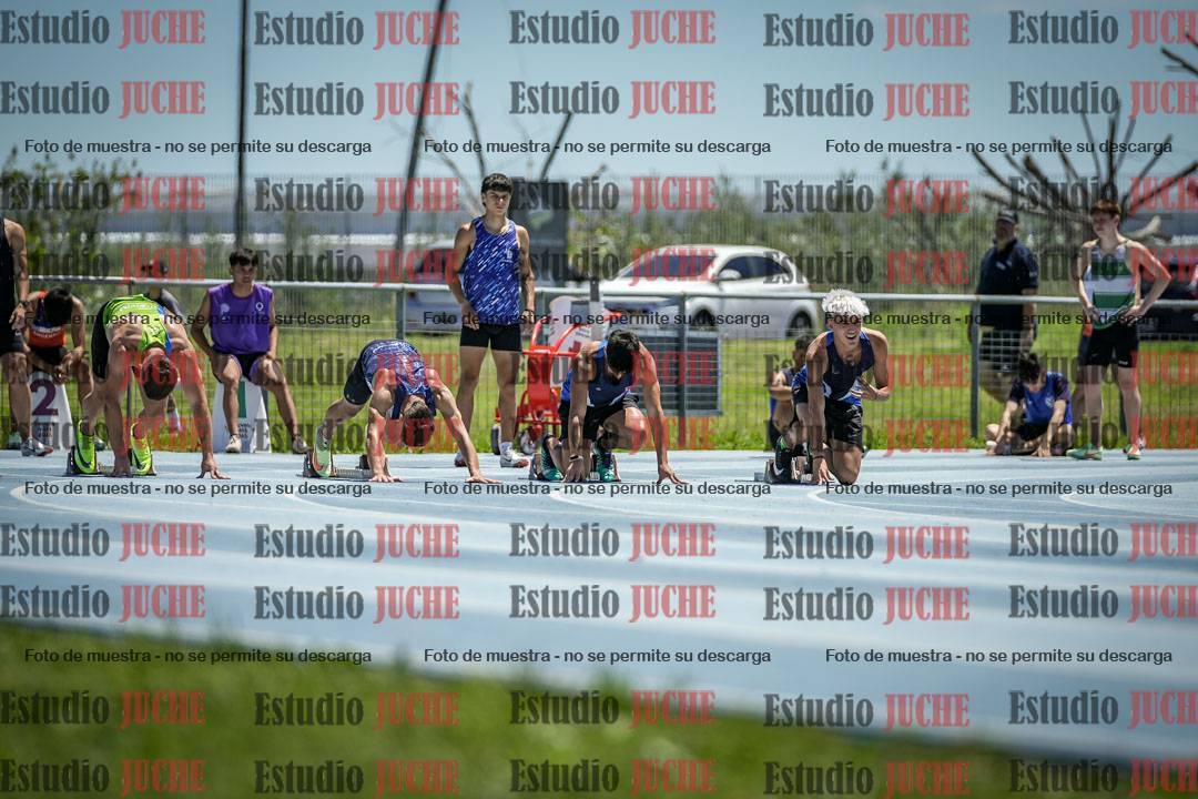 Fotos de los 100 m llanos de varones