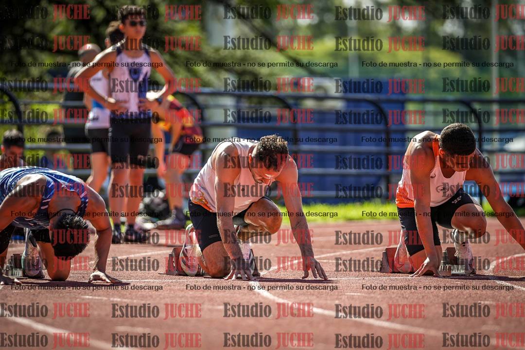 Fotos de los 100 m llanos de varones
