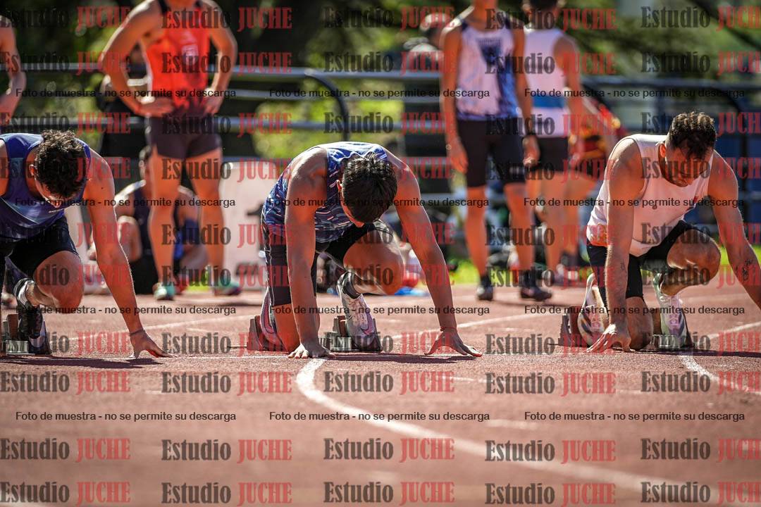 Fotos de los 100 m llanos de varones