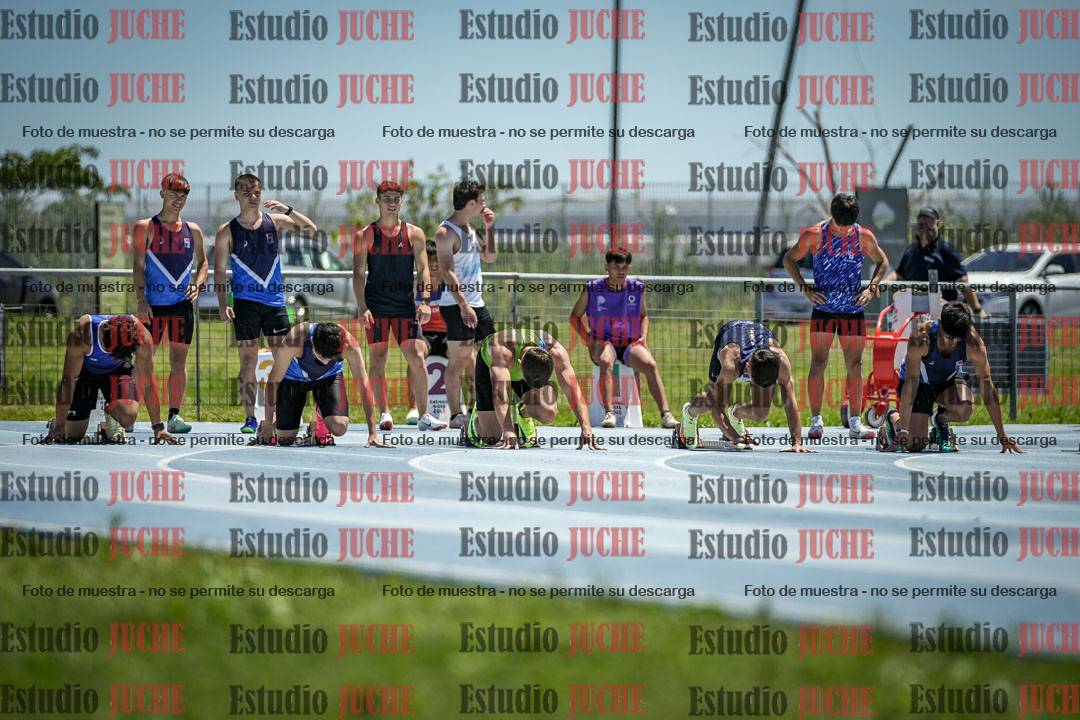 Fotos de los 100 m llanos de varones