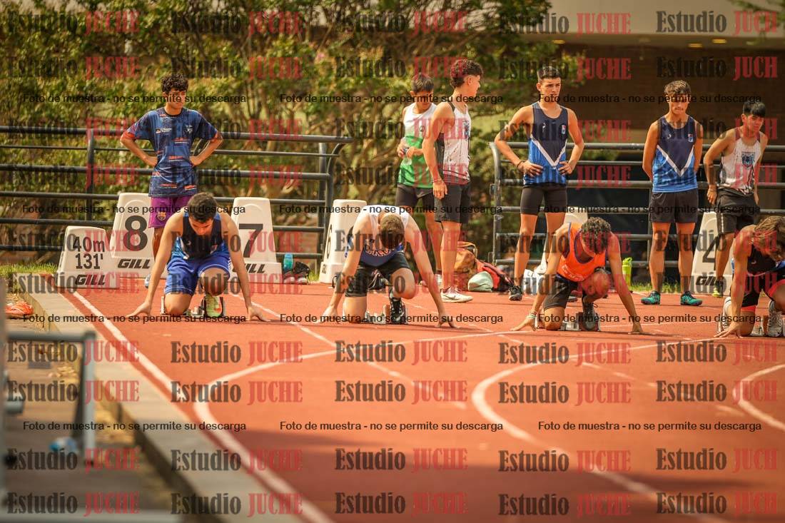 Fotos de los 100 m llanos de varones