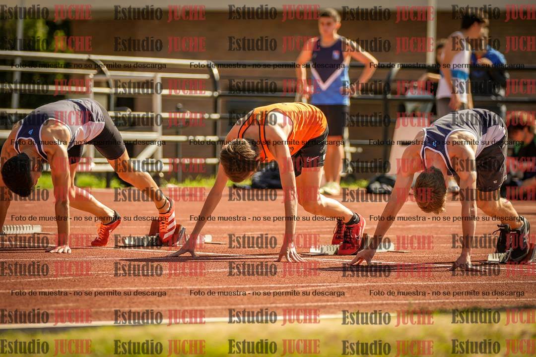 Fotos de los 100 m llanos de varones