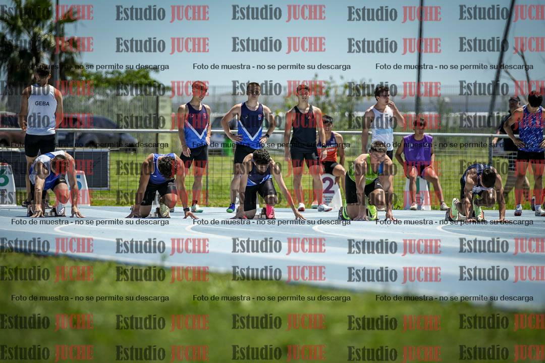 Fotos de los 100 m llanos de varones