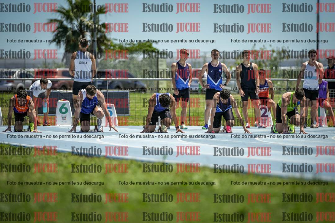 Fotos de los 100 m llanos de varones