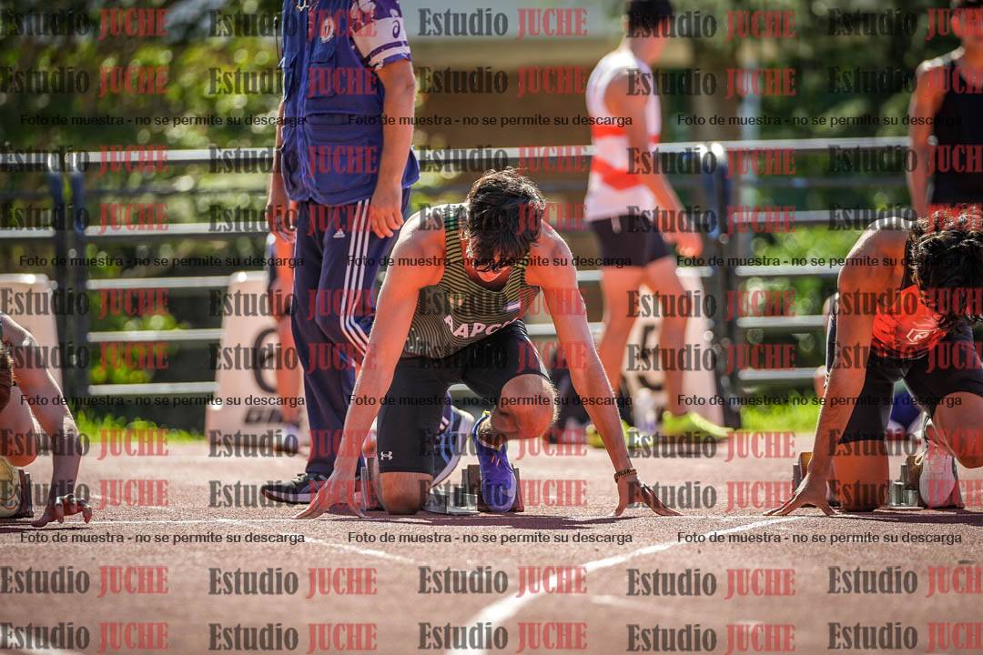 Fotos de los 100 m llanos de varones