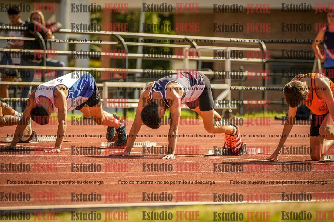 Fotos de los 100 m llanos de varones