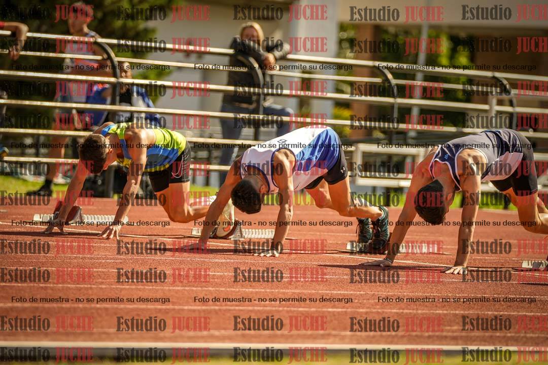 Fotos de los 100 m llanos de varones