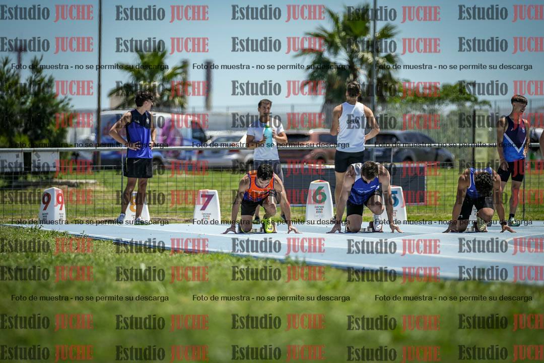 Fotos de los 100 m llanos de varones