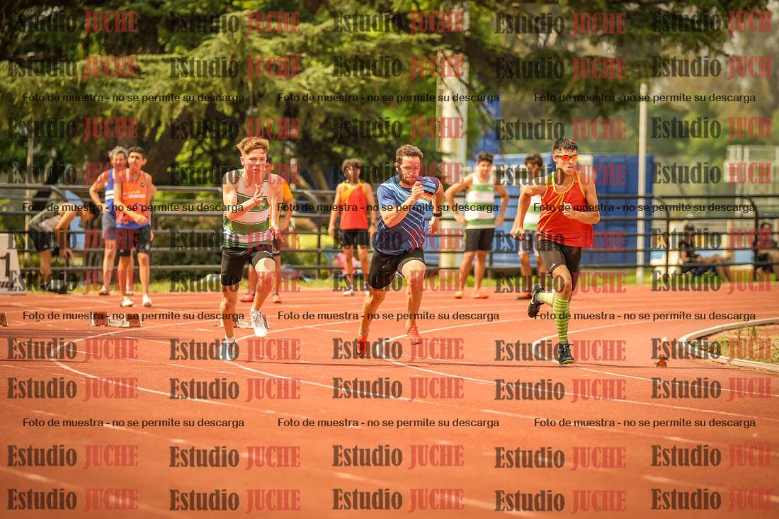 Fotos de los 100 m llanos de varones