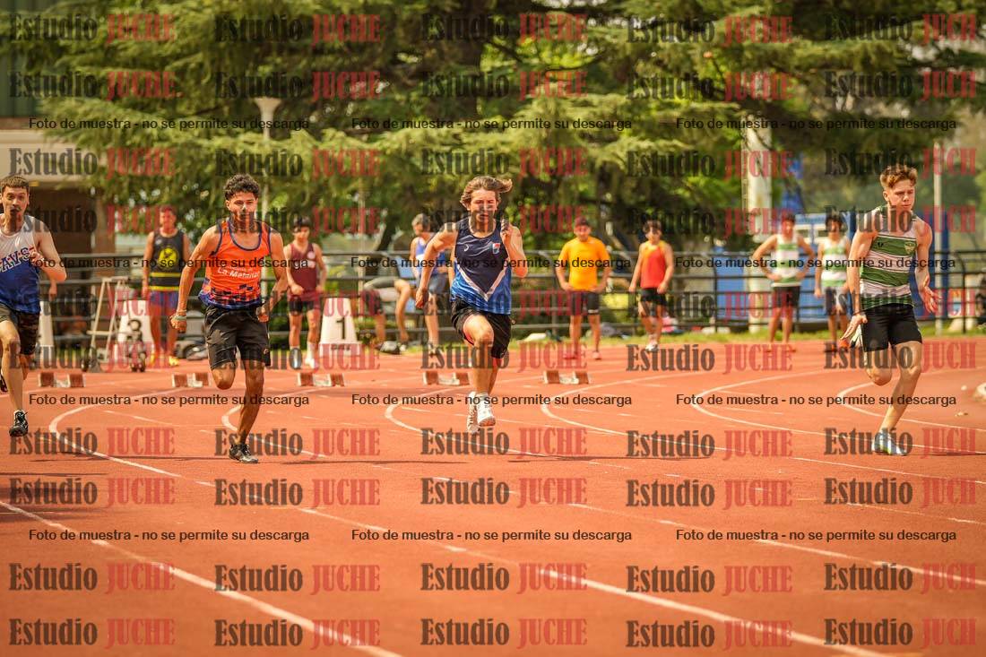 Fotos de los 100 m llanos de varones