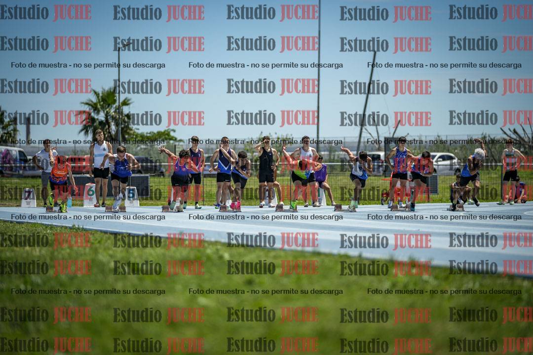 Fotos de los 100 m llanos de varones