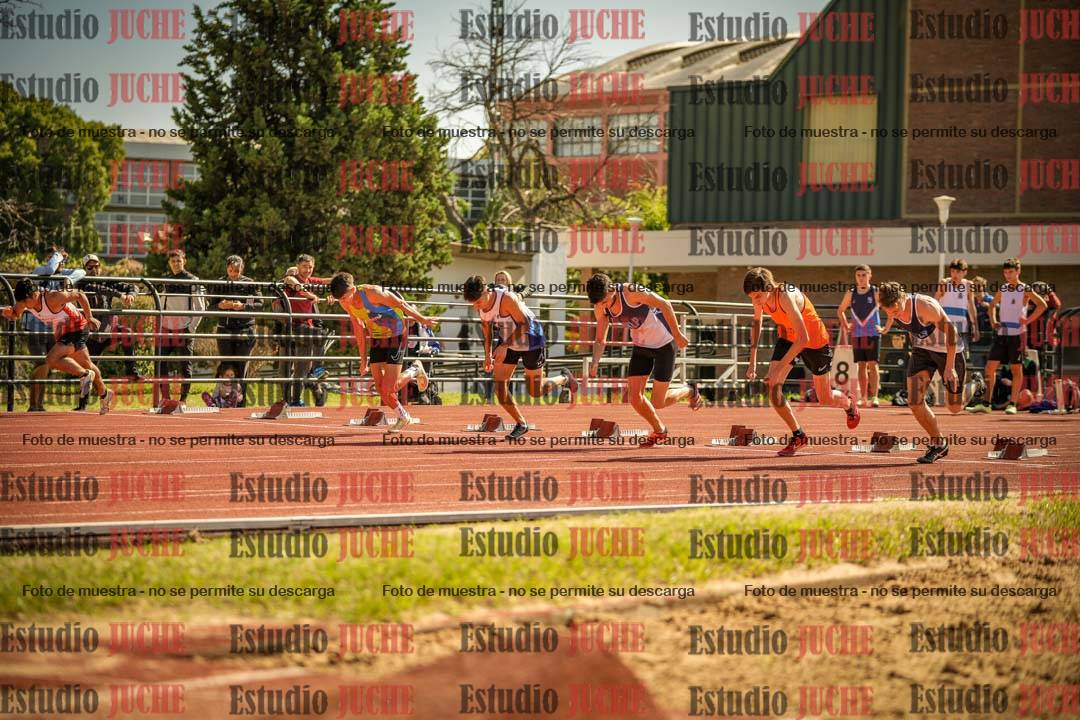 Fotos de los 100 m llanos de varones