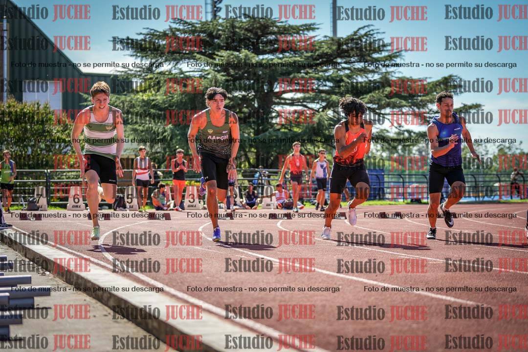 Fotos de los 100 m llanos de varones