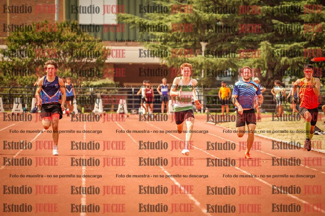 Fotos de los 100 m llanos de varones