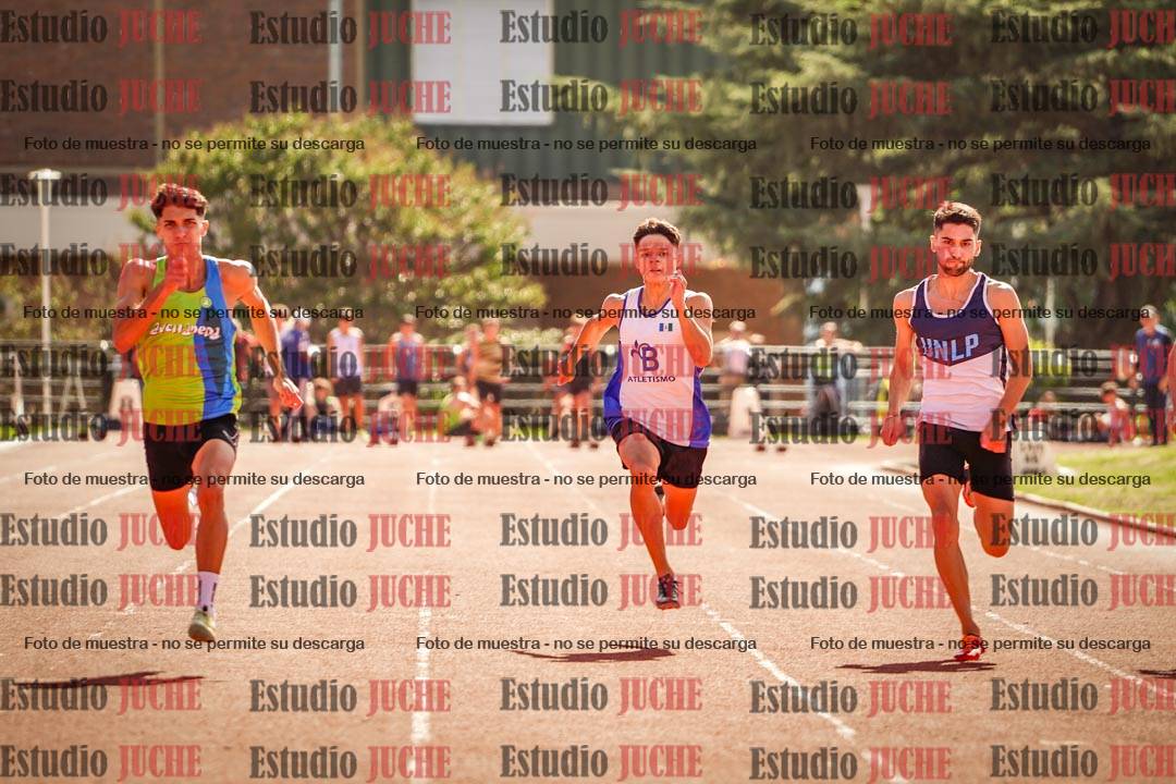 Fotos de los 100 m llanos de varones