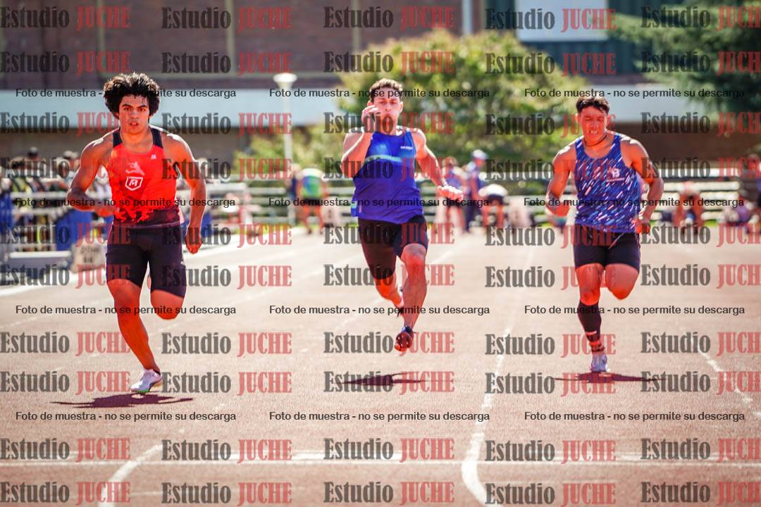 Fotos de los 100 m llanos de varones