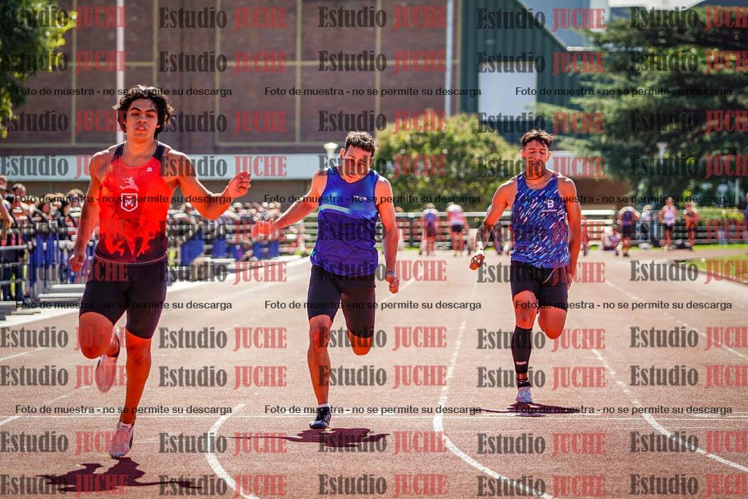 Fotos de los 100 m llanos de varones